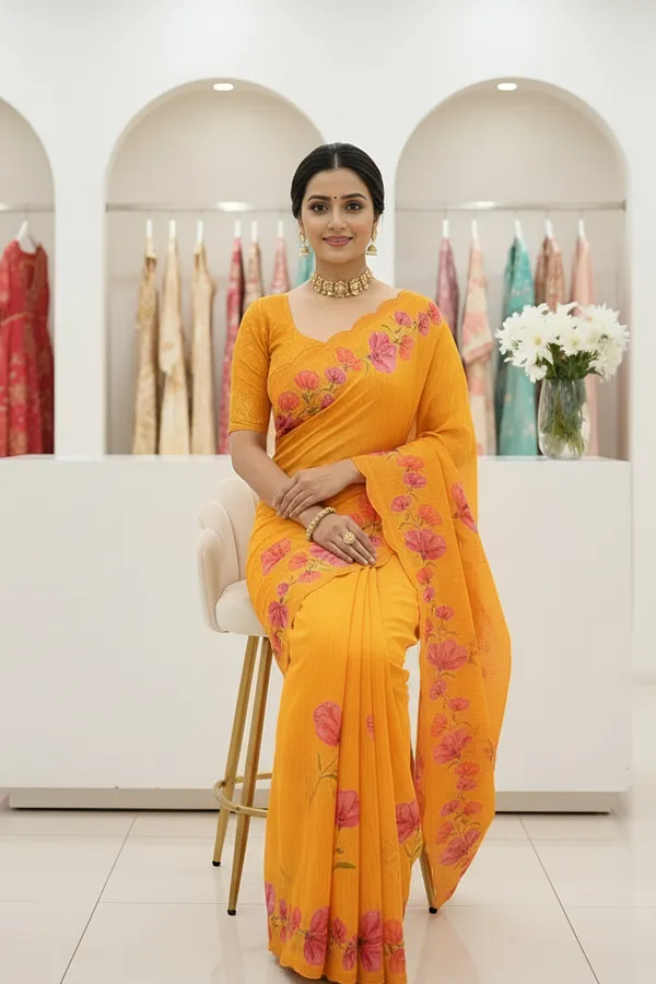 Yellow_Cotton_Nimjari_Cotton_Saree_For