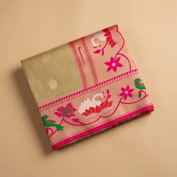 Beige_Lotus_Paithani_Saree_For_Women