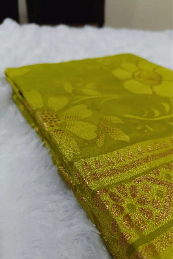 Soft_Lime_Yellow_Silk_Saree_with_Floral_Weave_and_Zari_Border