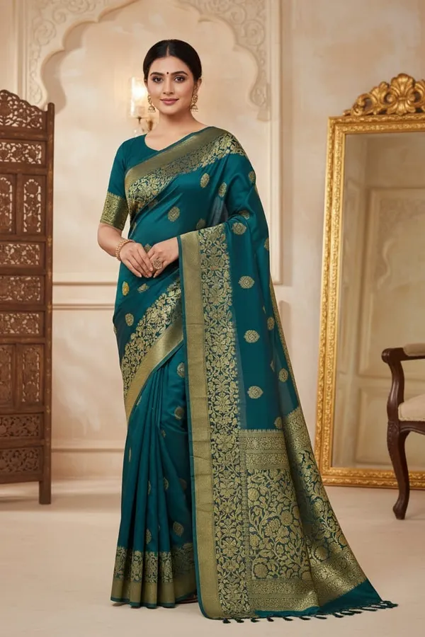 Dark_Blue_Takshashila_Paithani_Saree_For_Women