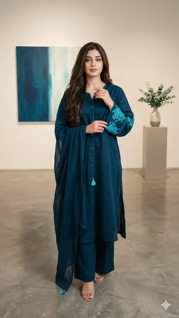 Blue_Cotton_Kurta_set_