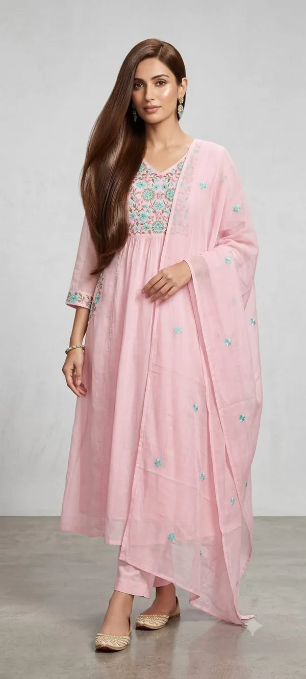 Beby_Pink_Cotton_Anarkali_Dress_