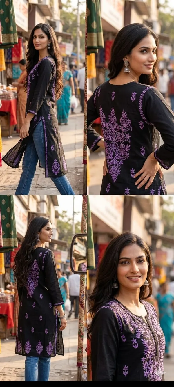 Black_Lucknowi_Cotton_Kurti_