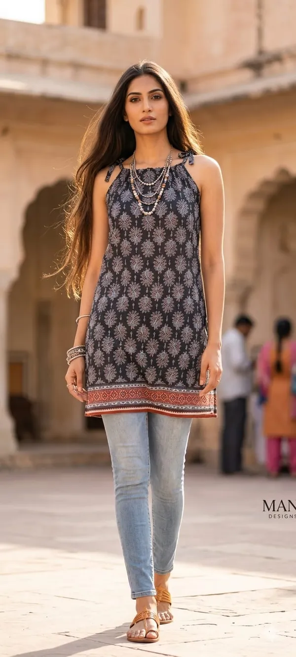 Black_Printed_Cotton_Short_Kurti_