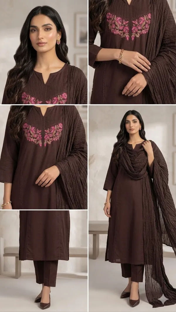 Coffe_Color_Embroidery_Cotton_Suit_