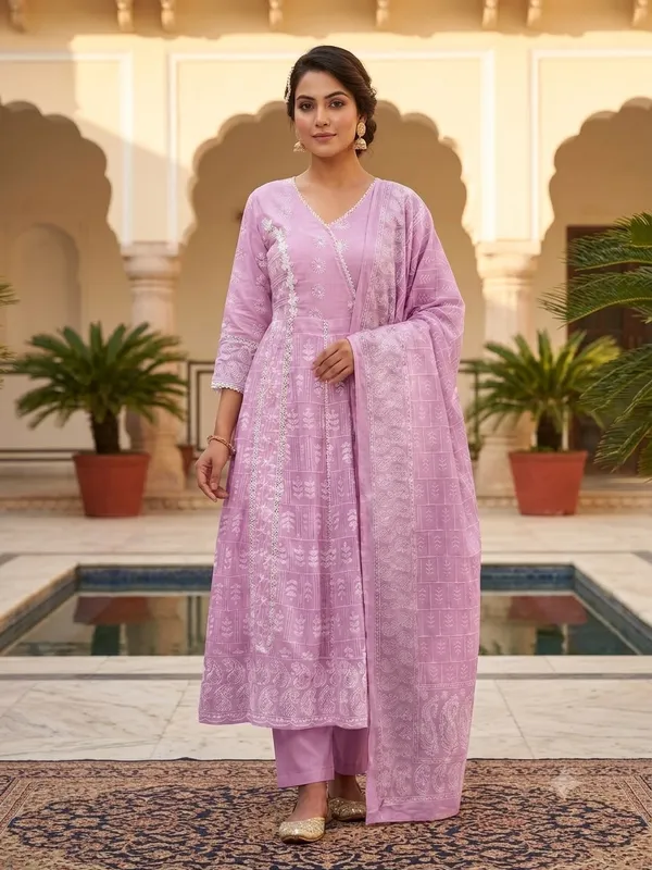 Lavender_Cotton_Kurta_Set_