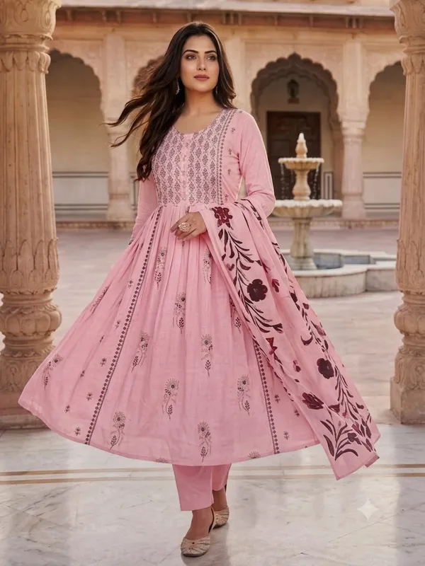 Light_Pink_Cotton_Anarkali_Dress