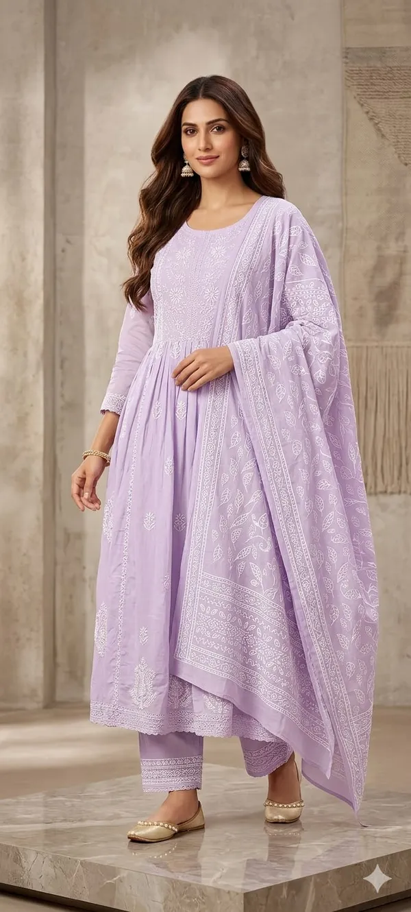 Light_Purple_Printed_Cotton__Kurta_Set_
