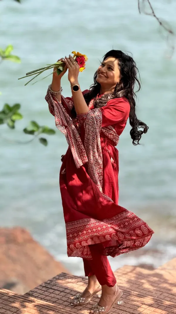 Maroon_Anarkali_Cotton_Kurta_Dress