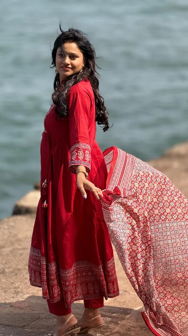 Maroon_Anarkali_Cotton_Kurta_Dress