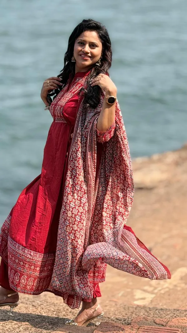 Maroon_Anarkali_Cotton_Kurta_Dress