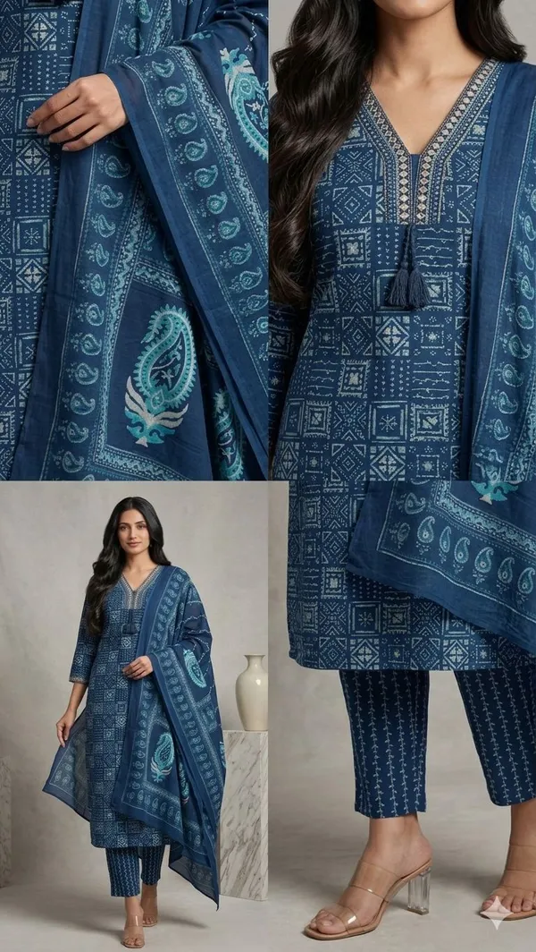 Navey_Blue_Cotton_Kurta_Set__