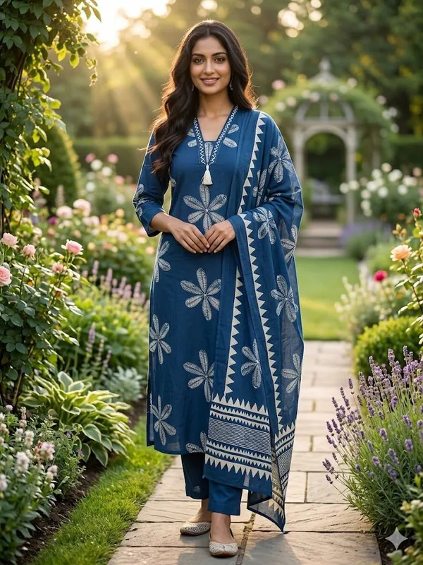 Navy_Blue_Cotton_Kurta_Set_