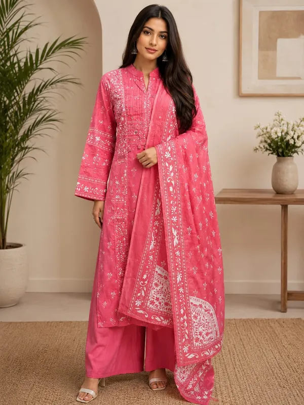 Onio_Pink_Cotton_Kurta_Set_
