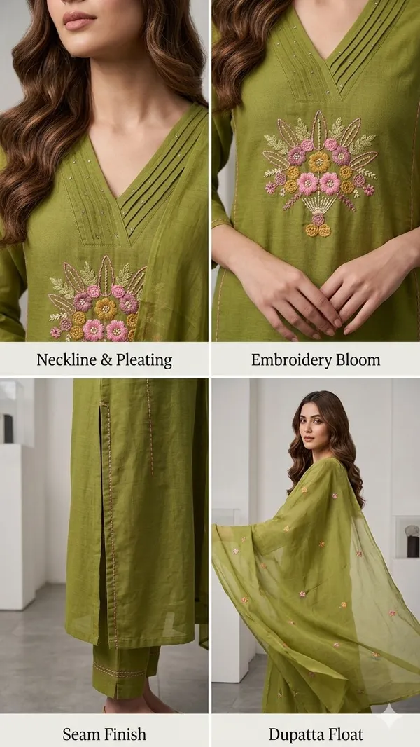 Parrot_Green_Cotton_Kurta_Set