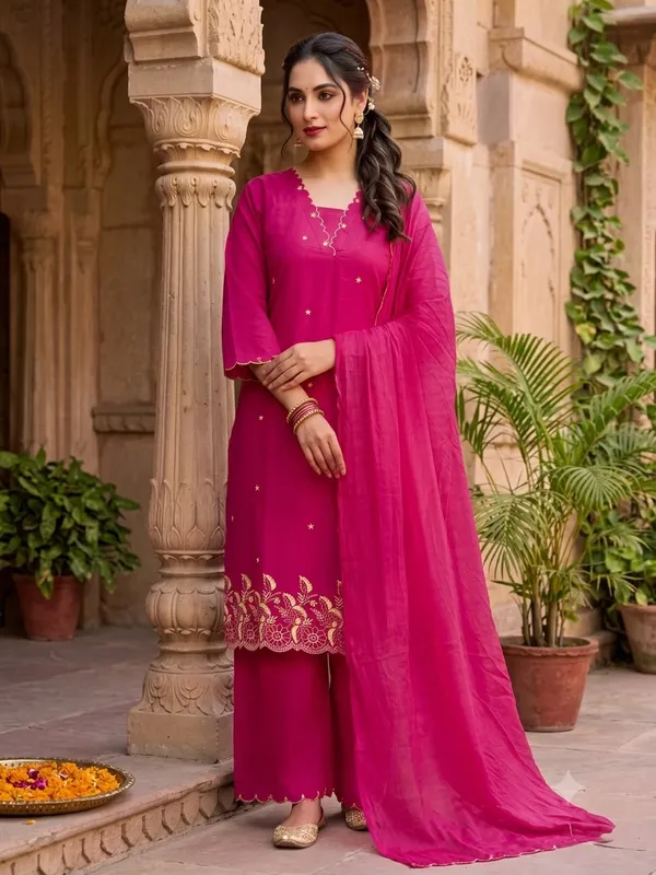 Pink_cotton_Kurta_Set_