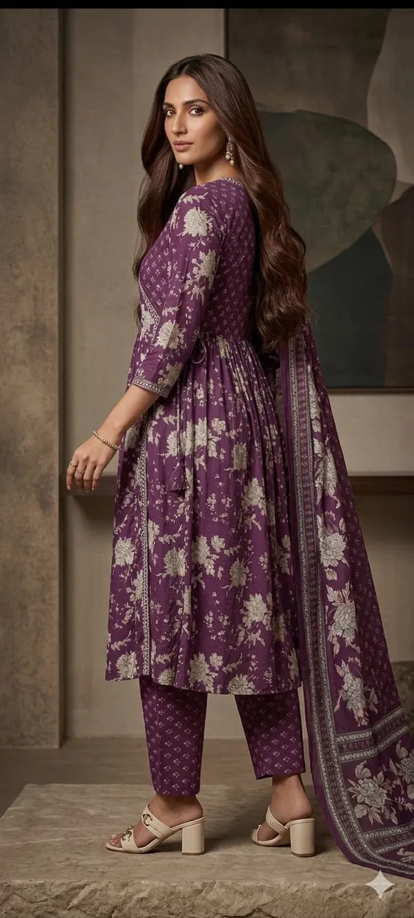 Purple__Printed_Cotton_Kurta_Set