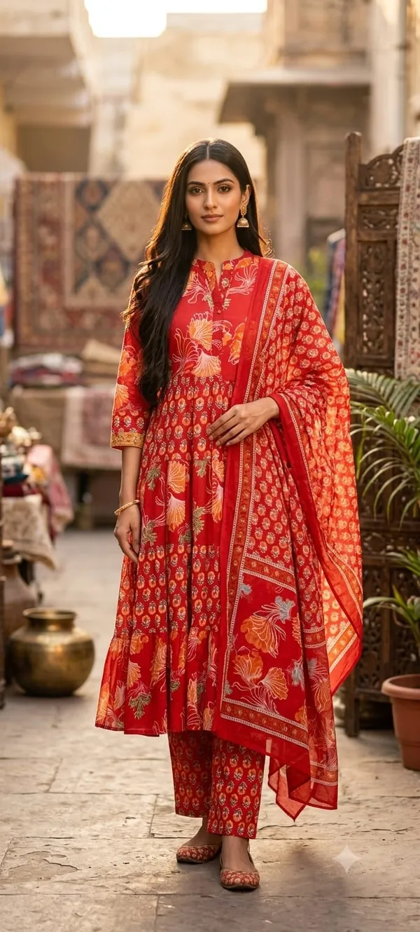 Red_Cotton_Anarkali_Dress