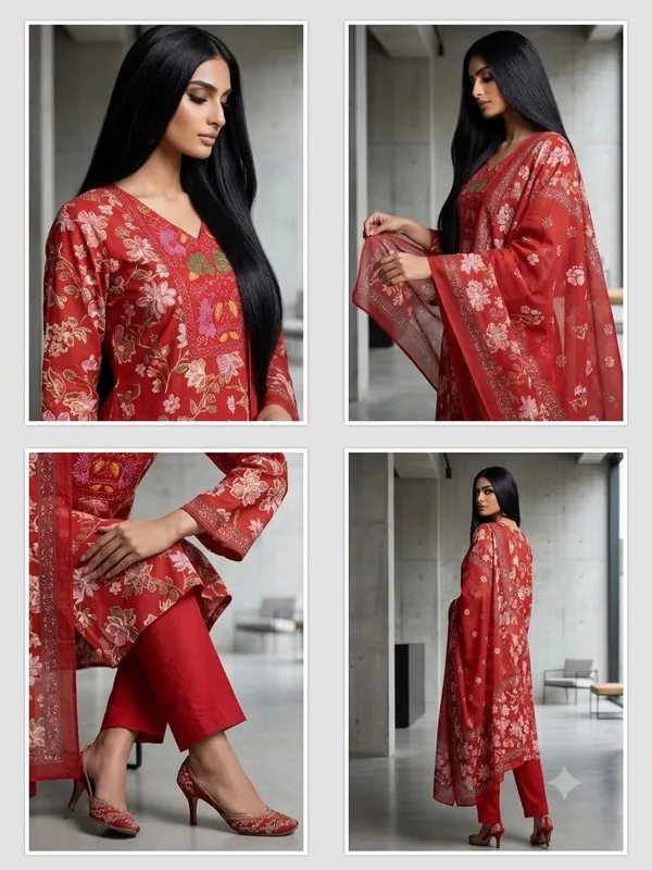 Orange_Cotton_Kurta_Set_
