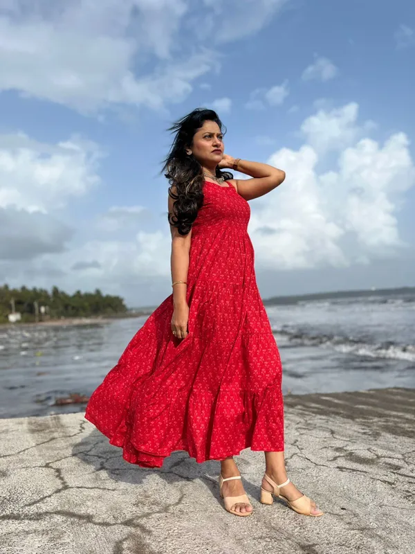 Red_Cotton_One___Piece_Dress