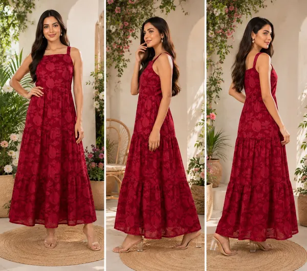 Red_Cotton_One___Piece_Dress