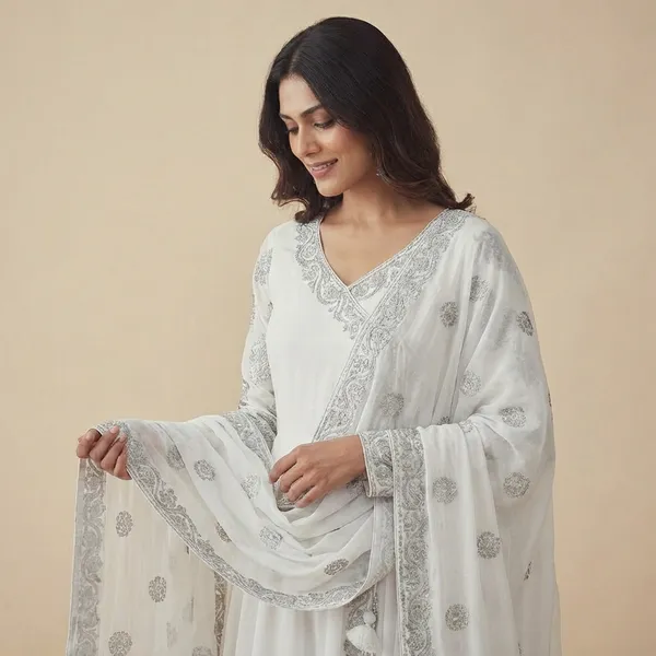 White_Angrakha_Plazo_Set_For_Women