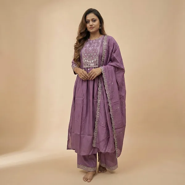 Lavender_Anarkali_Kurta_Set_For_Women