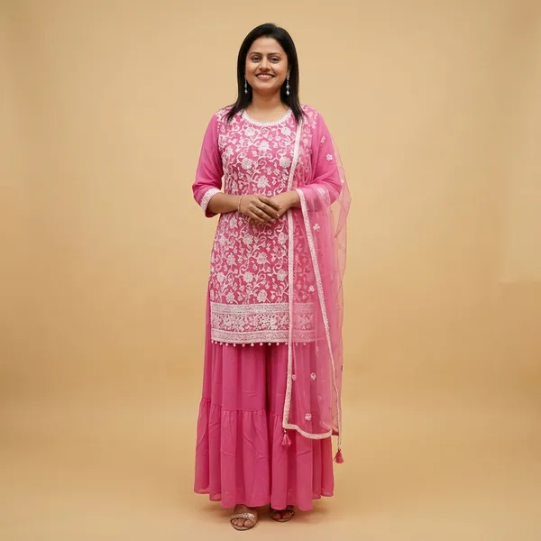 Pink_Sharara_Kurta_Set_For_Women