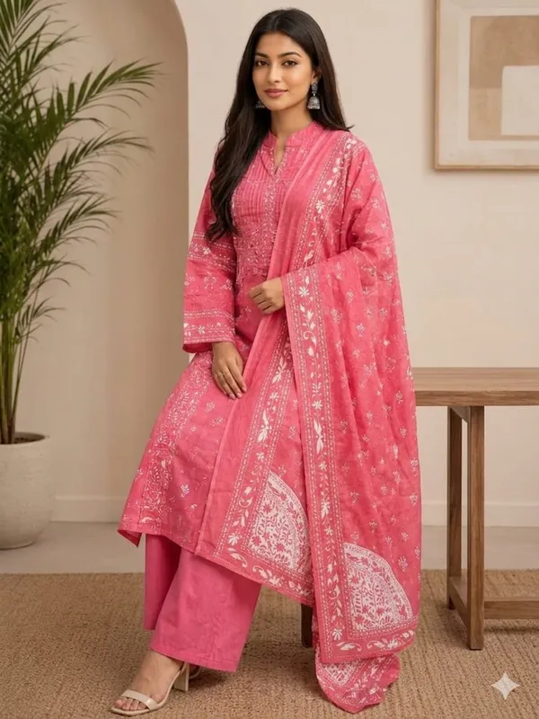 Onio_Pink_Cotton_Kurta_Set_