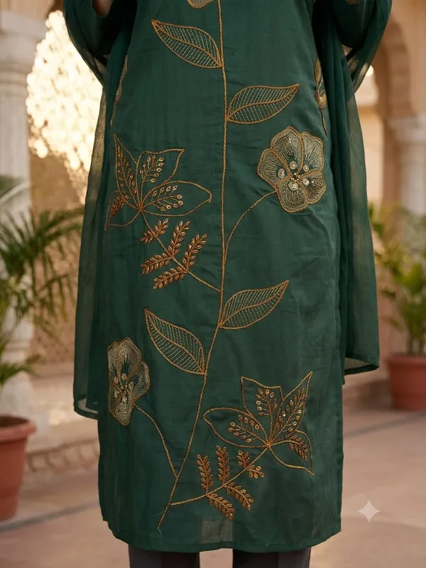 Teal_Green_Cotton_Kurta_Set_