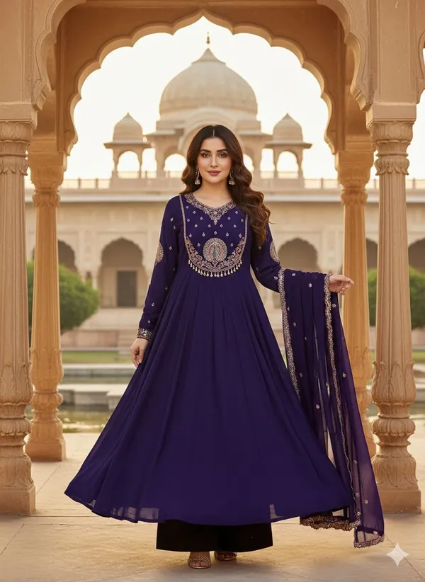 Violet_Modal_Anarkali_Plazo_Set_For_Women