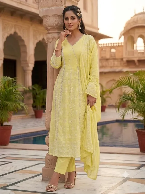 yellow_Cotton_Kurta_Set