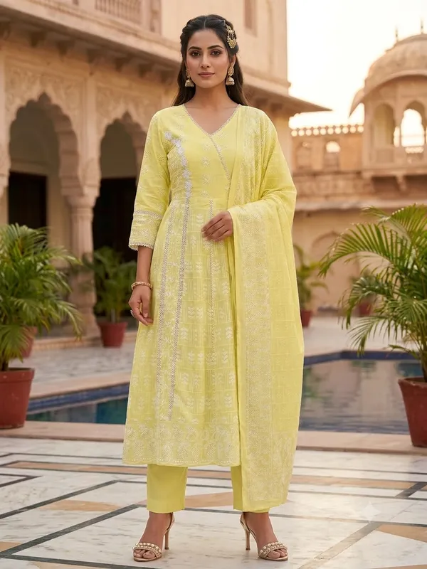yellow_Cotton_Kurta_Set