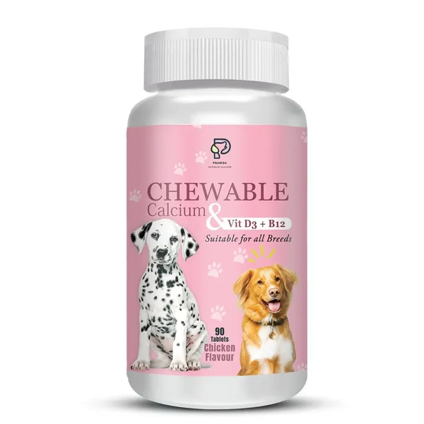 Chewable_Calcium_Tablet_Calcium_For_Dogs_Supplement_With_Vitamin_D3,_B12,_Magnesium_And_Zinc_Chicken_Flavour_90_Tablets