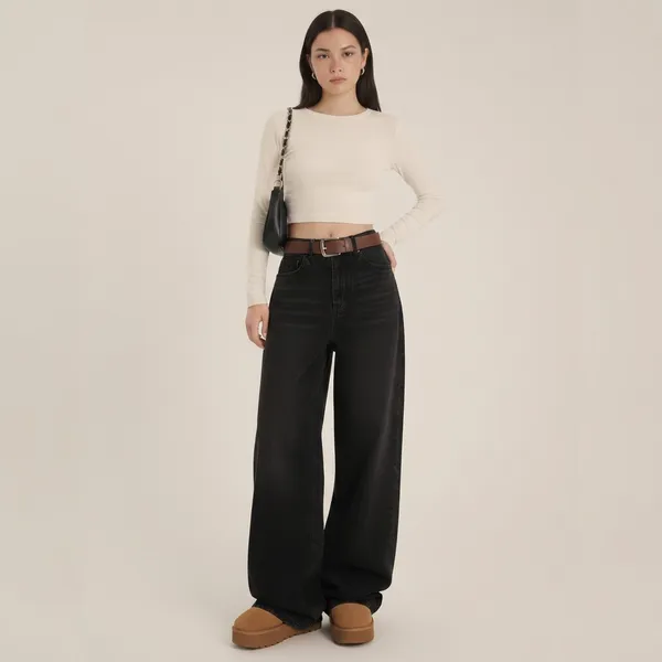 Black_Premium_Baggy_Wide_Leg_Jeans_For_Women