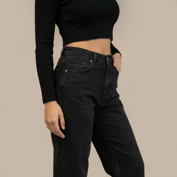 Black_Premium_Wide_Leg_Jeans_For_Women