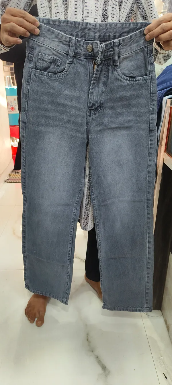Grey_Premium_Whisker_Wash_Wide_Leg_Jeans_For_Women