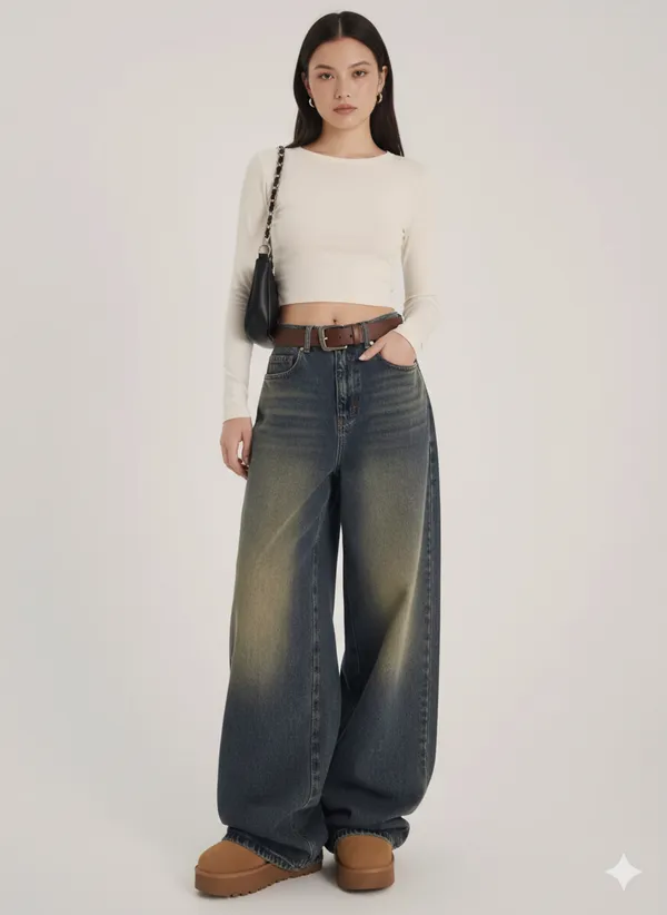 Ice_Blue_Premium_Wide_Leg_Jeans_For_Women