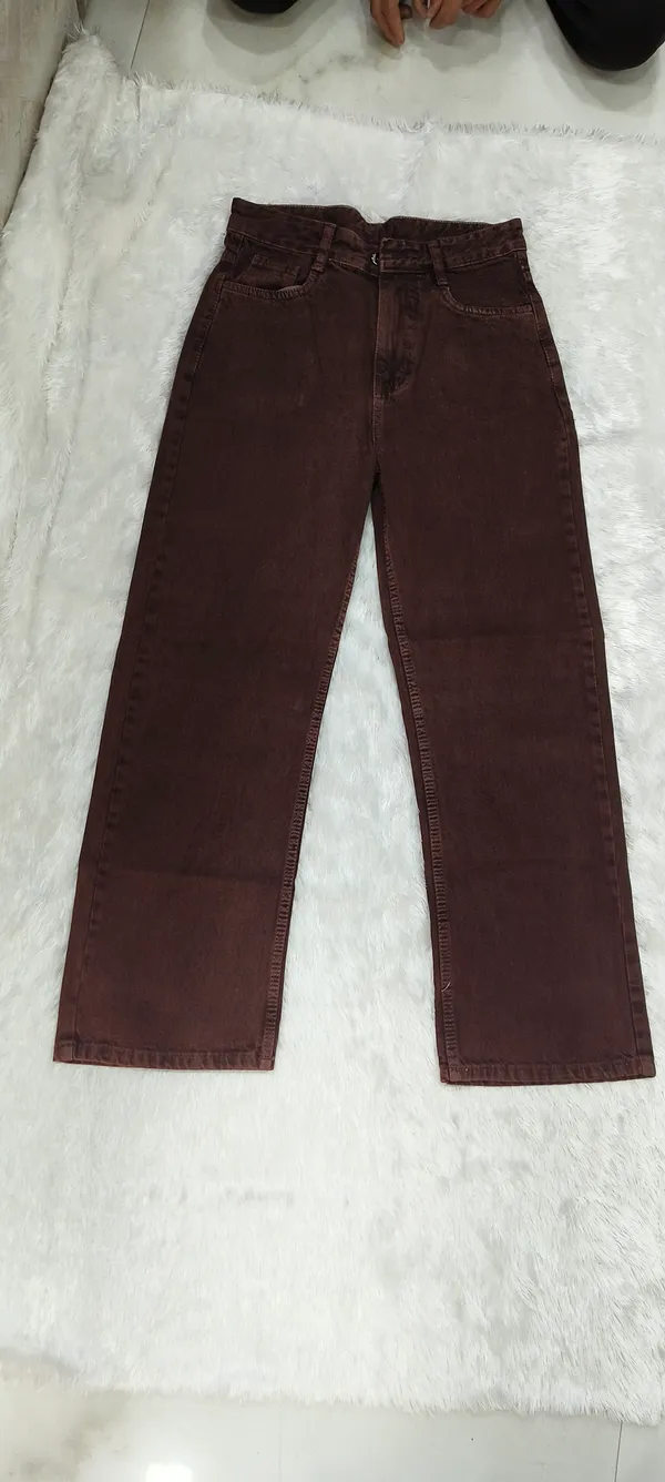 Brown_Premium_Wide_Leg_Jeans_For_Women