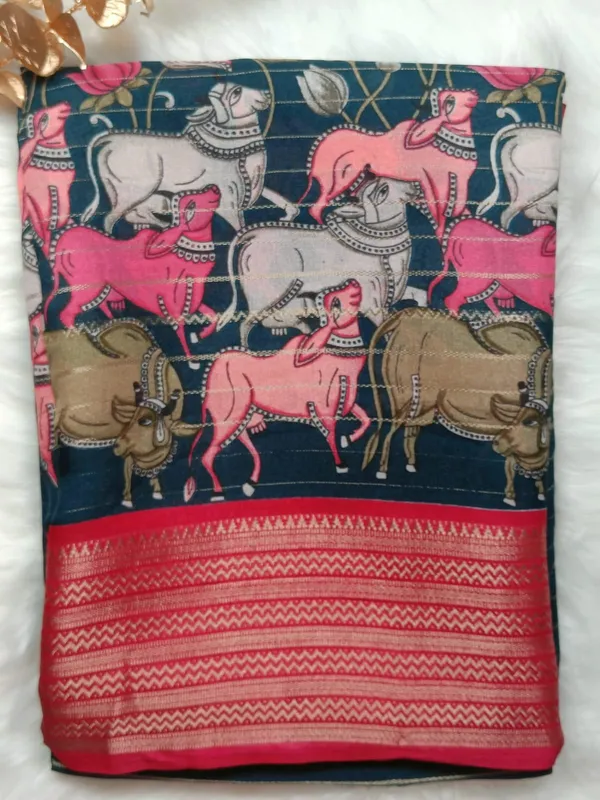 Pink_And_Blue_Fancy_Silk_Saree