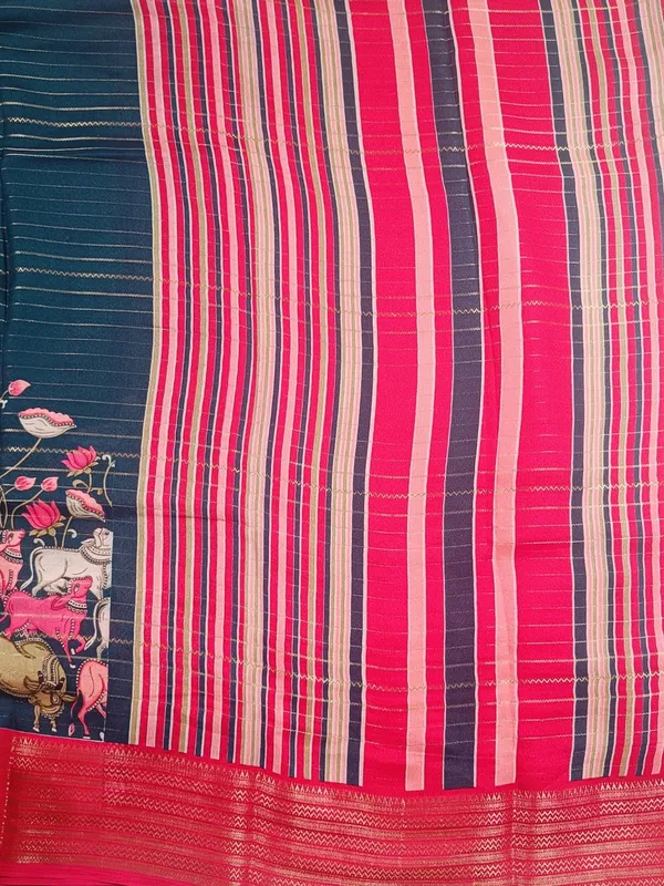 Pink_And_Blue_Fancy_Silk_Saree