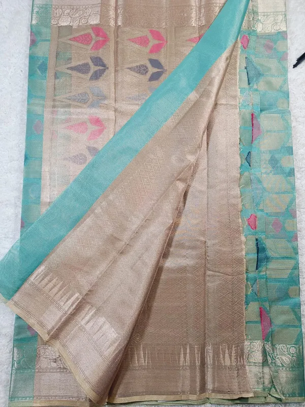 Graceful_Sea_Green_Banarasi_Katan_Silk_Saree