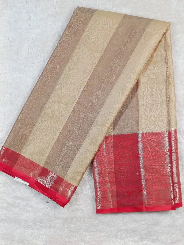 Elegant_Beige_And_Red_Banarasi_Katan_Silk_Saree