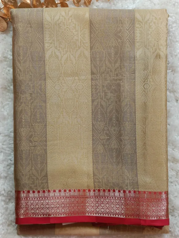 Elegant_Beige_And_Red_Banarasi_Katan_Silk_Saree