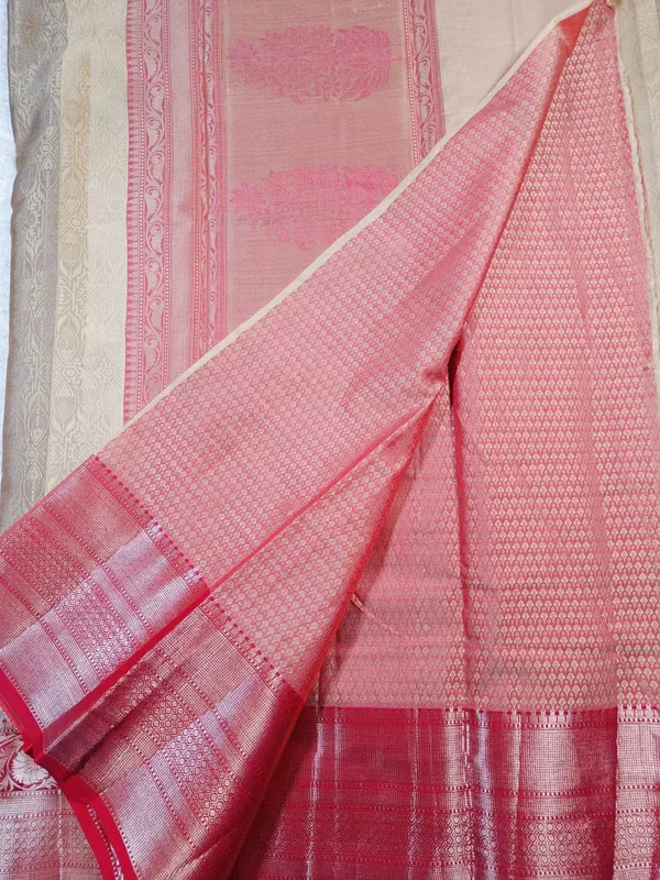 Elegant_Beige_And_Red_Banarasi_Katan_Silk_Saree