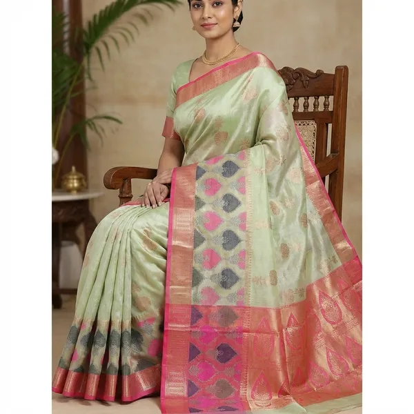 Elegant_Mint_Green_And_Pink_Banaras_Katan_Silk_Saree