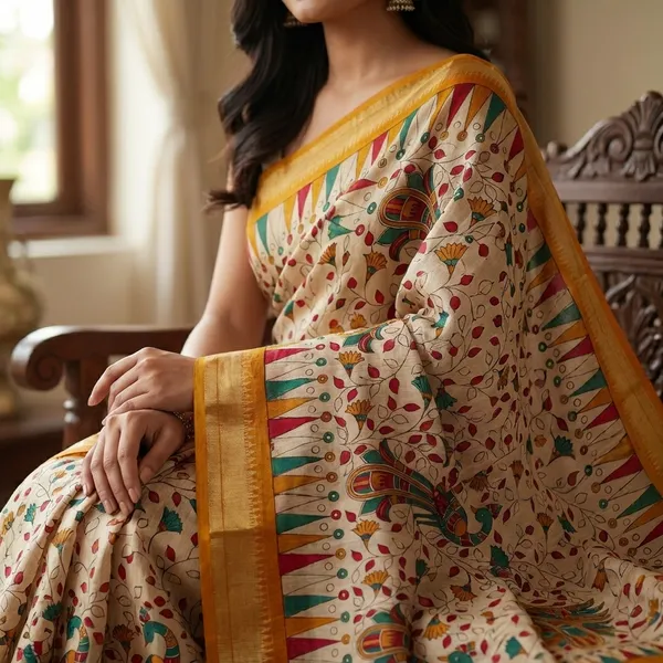 Chanderi_Silk_Kalamkari_Sarees