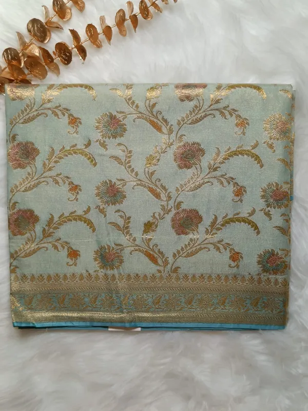 Aqua_Mint_Green_Maysuri_Tissue_Saree