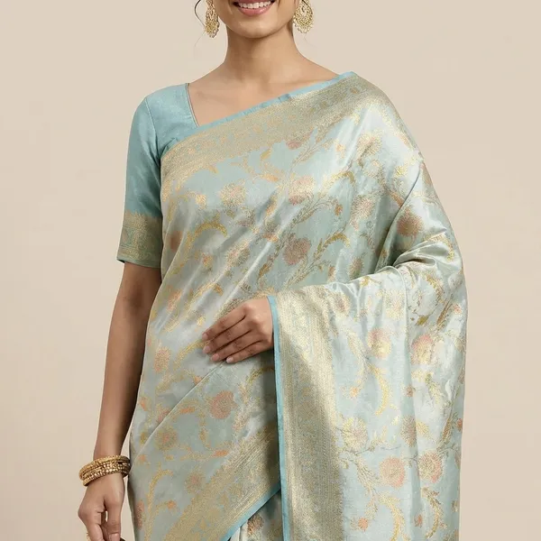 Aqua_Mint_Green_Maysuri_Tissue_Saree