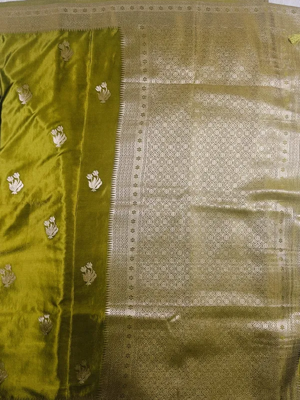 Olive_Green_Mashru_Satin_Saree